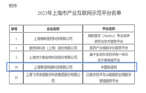 中国制造网入选上海经信委2023年产业互联网示范平台